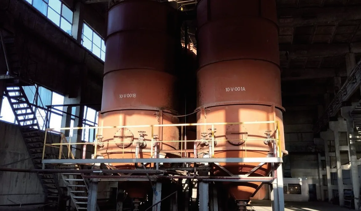 Reftech industrial waste processing facility vessels